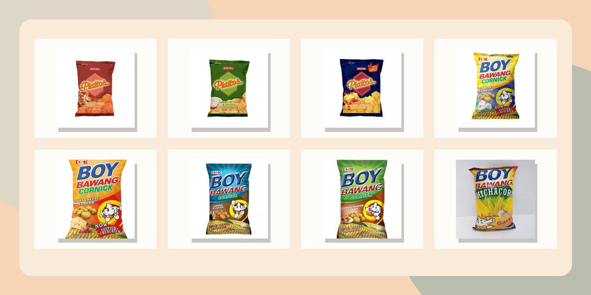 Real product collage for Filipino Snacks