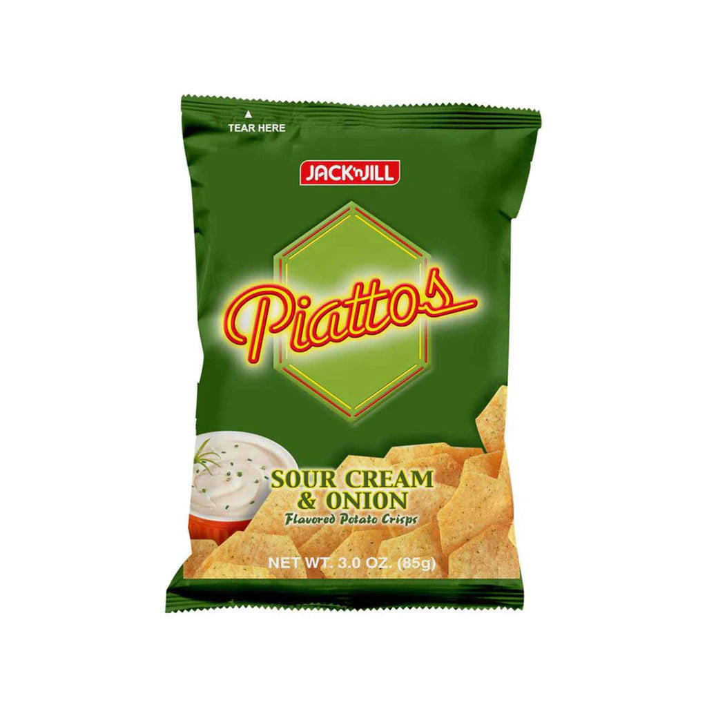 Piattos Sour Cream & Onion Flavored Potato Crisps 85g