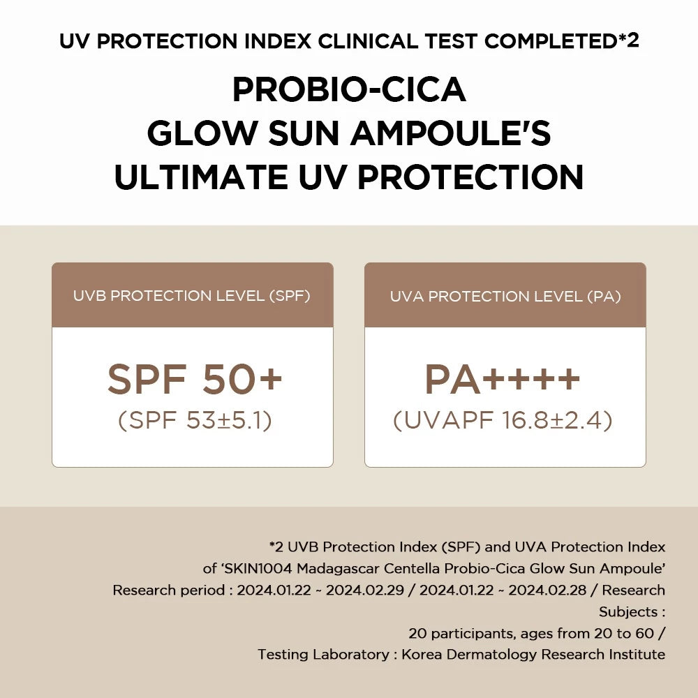 SKIN1004 Magadascar Centella Probio-Cica Glow Sun Ampoule 50ml