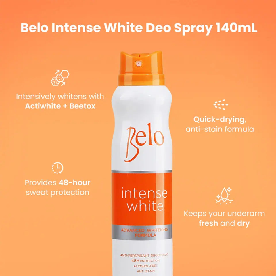 BELO Intense White Anti-Perspirant Deo Spray 140ml
