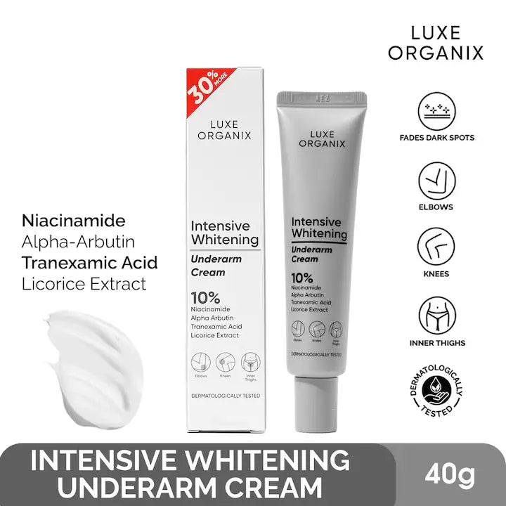 Luxe Organix Intensive Whitening Underarm Cream 10% Niacinamide 30g