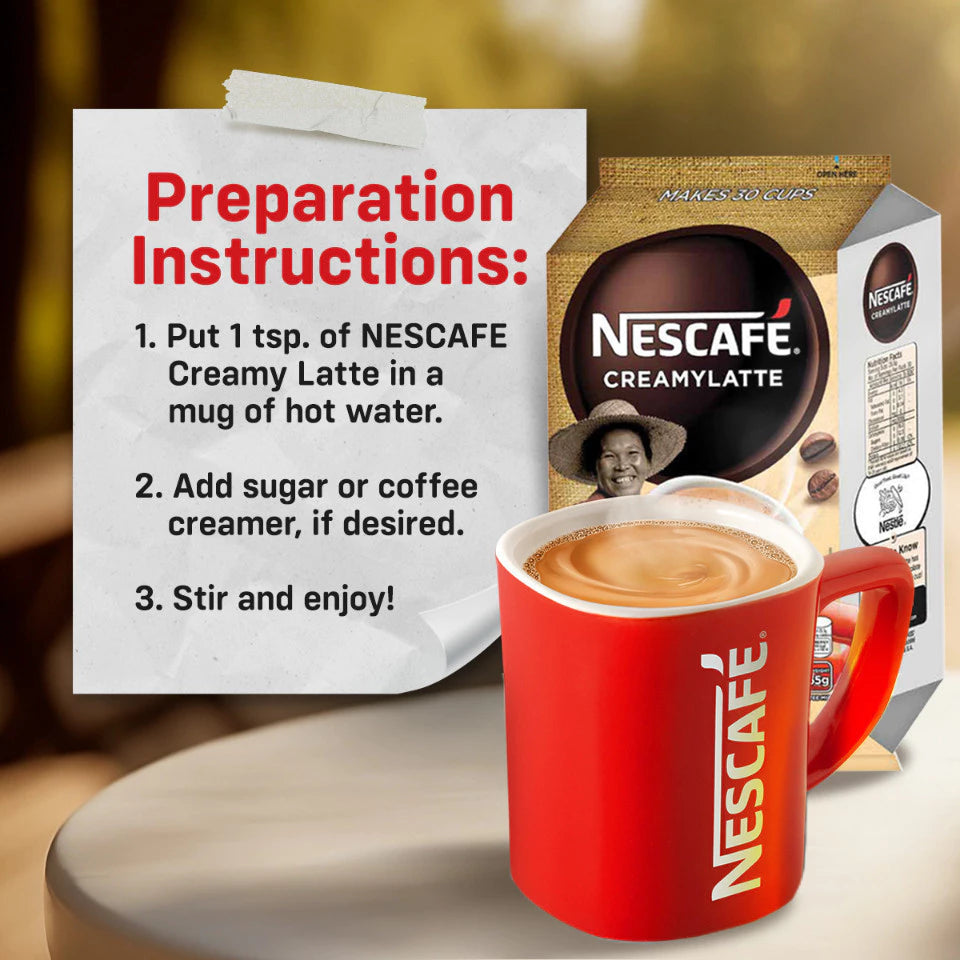 NESCAFE Creamylatte 3-in-1 Coffee Twin Pack 40g - Pack of 20