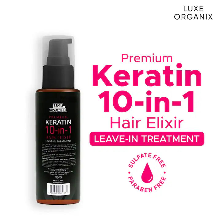 LUXE ORGANIX Keratin 10in1 Hair Elixir Leave-in Treatment 100ml