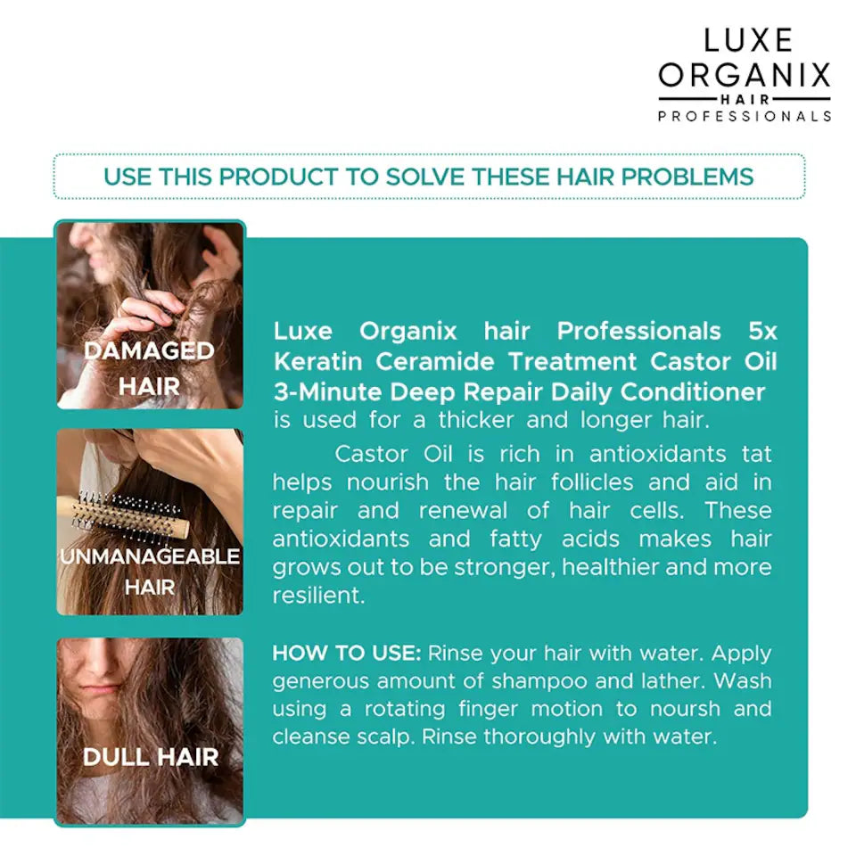 Luxe Organix Premium Keratin Castor Oil Treatment 250ml