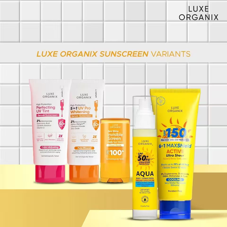 LUXE ORGANIX Zero Shine Invisible Screen Daily Sun Stick SPF 100 17g