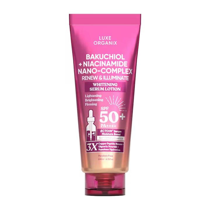 Luxe Organix Bakuchiol + Niacinamide Nano-Complex Serum Lotion SPF 50 200ml