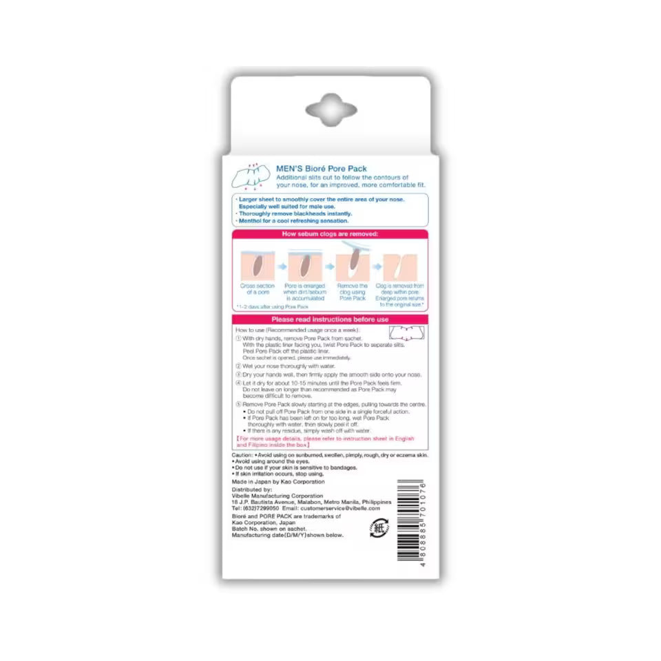 BIORE Men's Biore Pore Pack - White