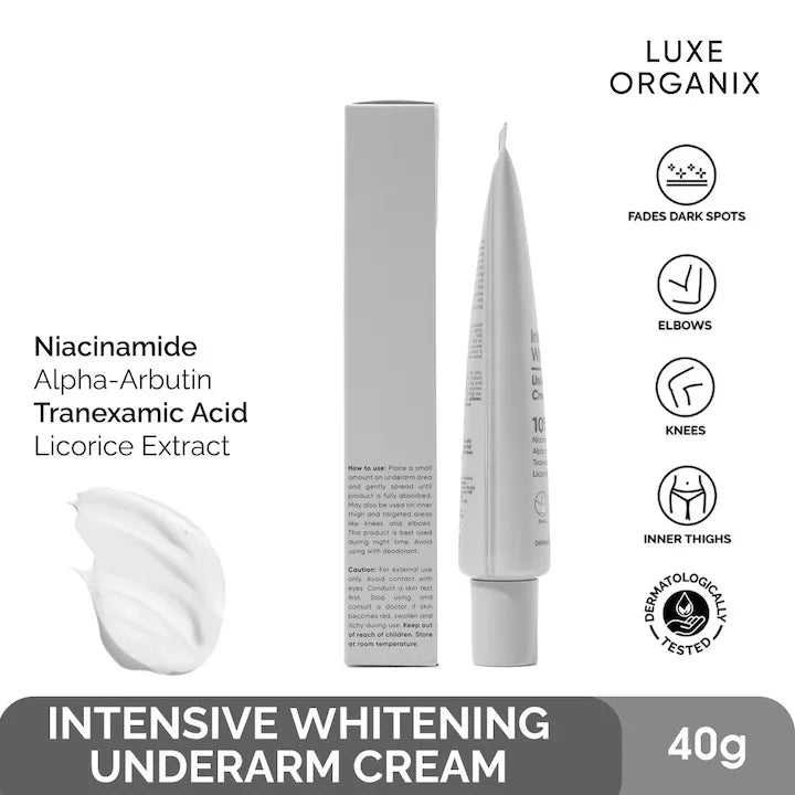 Luxe Organix Intensive Whitening Underarm Cream 10% Niacinamide 30g