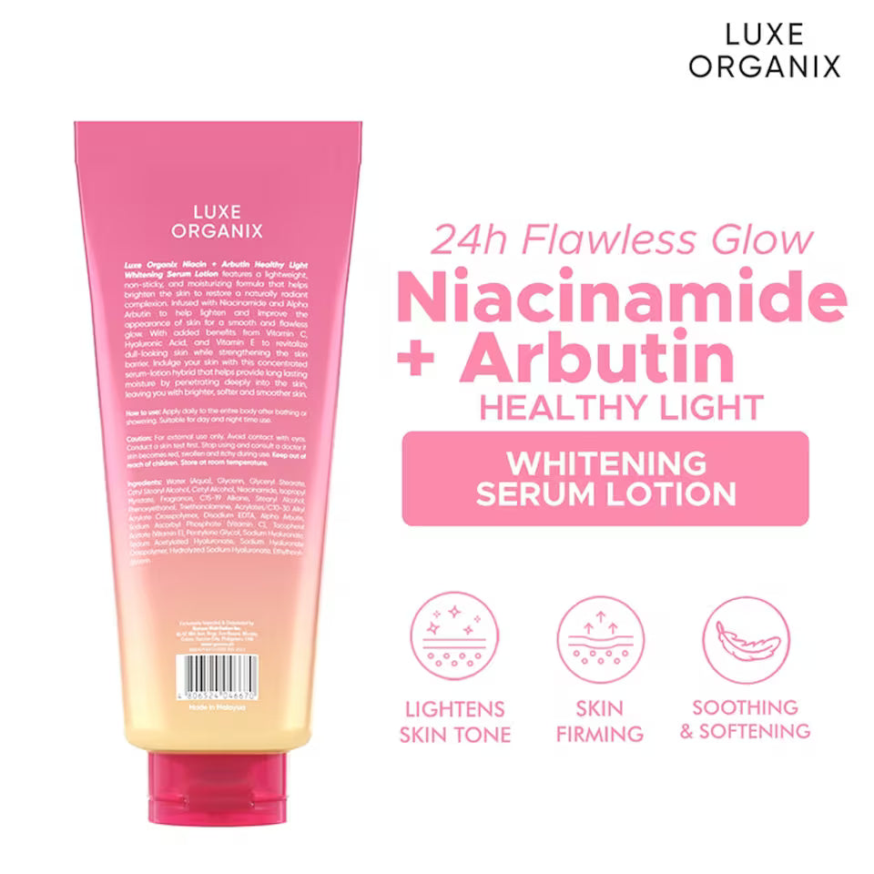 Luxe Organix Niacinamide + Alpha Arbutin Whitening Serum Lotion 350ml