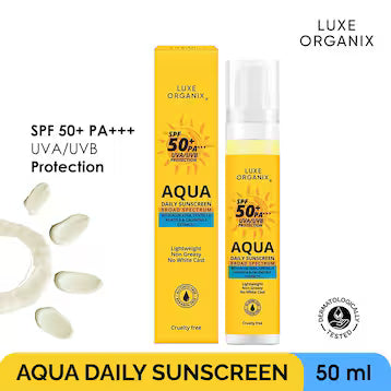 Luxe Organix Aqua Daily Sunscreen SPF50+ PA+++ 50ml