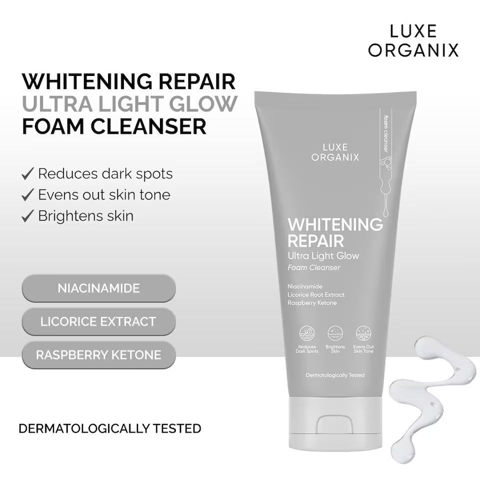 LUXE ORGANIX Whitening Repair Ultralight Glow Foam Cleanser 150g