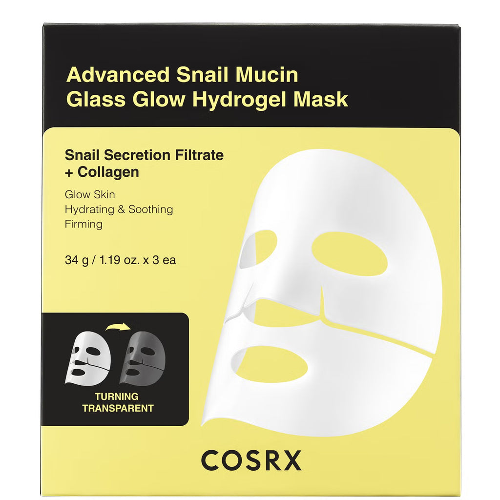 COSRX Advanced Snail Mucin Glass Glow Hydrogel Mask 3 Sheets